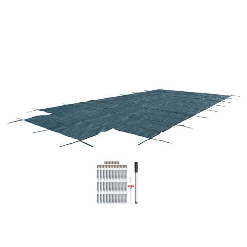 Inground Pool Cover Safety Fits Rectangle Swimming Pool Mesh Solid Pool
