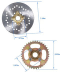 For Go Kart Rear Live Axle Kit, Brake Assembly,Sprocket & Hub,Hub Drift Trike