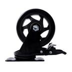 4 Inch Universal Heavy Duty Swivel Caster Wheels �� 4 with Brakes Black