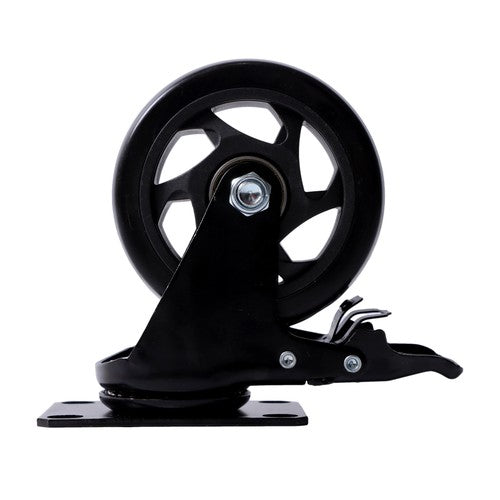 4 Inch Universal Heavy Duty Swivel Caster Wheels × 4 with Brakes Black