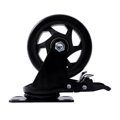4 Inch Universal Heavy Duty Swivel Caster Wheels × 4 with Brakes Black