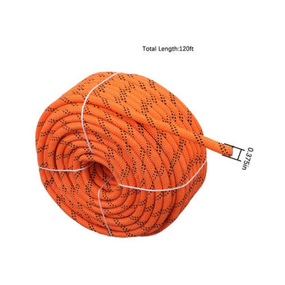 48 Stranded Braided Rope 3/8"×120' Orange Black Breaking Strength 3430 Pounds