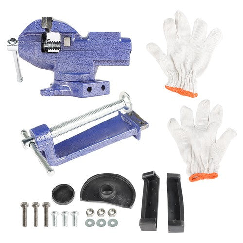 2-In-1 Bench Vise for Workbench 3.2"- Multi-Functional Portable 360° Swivel Base