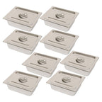 Restaurant Steam Table Pans 8 Pack 1/2 Size 4 Inch Deep Thickened with Lid