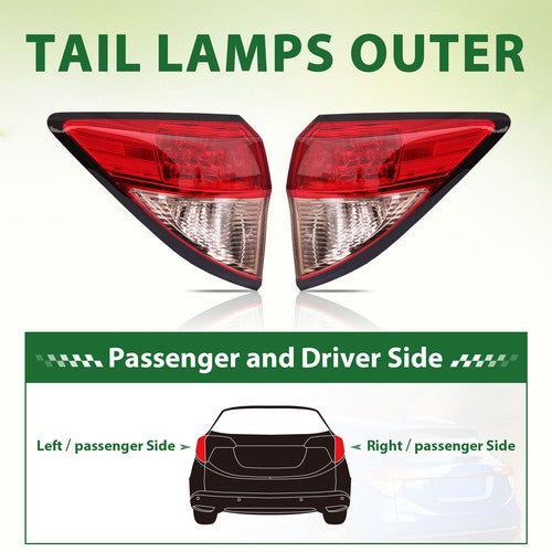 Tail Lights Rear Brake Lamp Outside LH RH Pair for 2016-2018 for Honda HRV