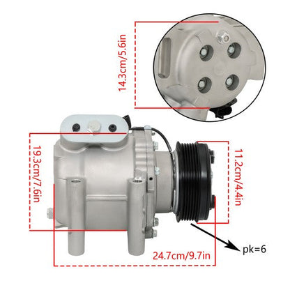 254427 275517 AC A/C Compressor with Clutch For Chevrolet Trailblazer 2002 03-09