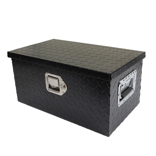 For Pickup Trailer Black Aluminum Diamond Plate 20"×12"×9.5" Tool Box w/Keys