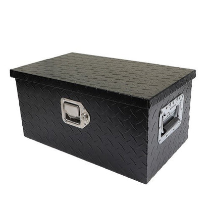 For Pickup Trailer Black Aluminum Diamond Plate 20"×12"×9.5" Tool Box w/Keys