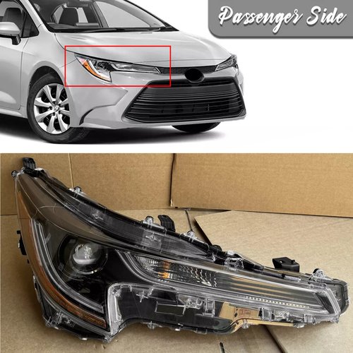 LED Headlight Assembly for Toyota Corolla L LE 2023 2024 Passenger Side