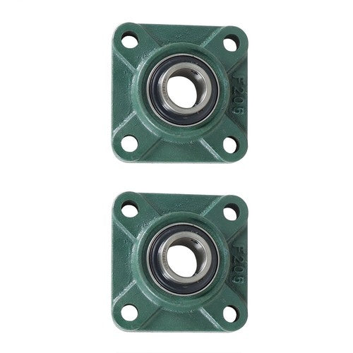 2 PCS Solid Base Pillow Block Flange Mounted Bearing 1" Bore 4 Bolt UCF205-16 US