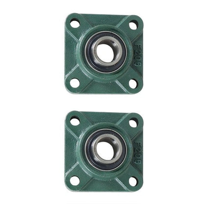 2 PCS Solid Base Pillow Block Flange Mounted Bearing 1" Bore 4 Bolt UCF205-16 US