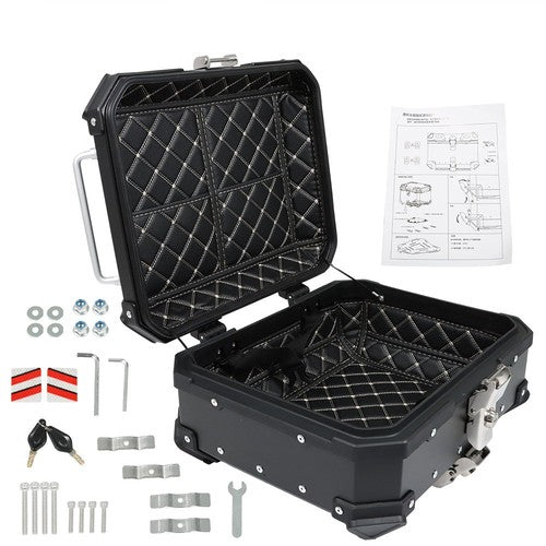 22L Black Motorcycle Luggage Waterproof Tail Box Scooter Trunk Storage Top Case