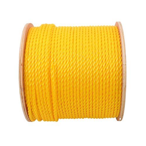 1/4" x 600' Yellow Twisted Polypropylene Rope Heavy Duty Poly Ropes For Outdoor