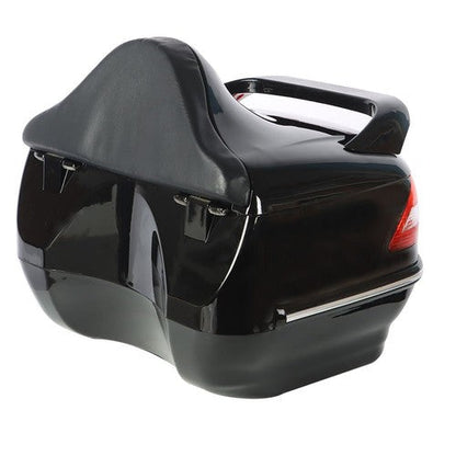 28L Universal Motorcycle Trunk Scooter Tail Box Helmet Luggage Case w/Tail Light