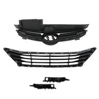 For Hyundai Elantra 2014-2016 Front Upper Lower Grilles And Bumper Brackets Set