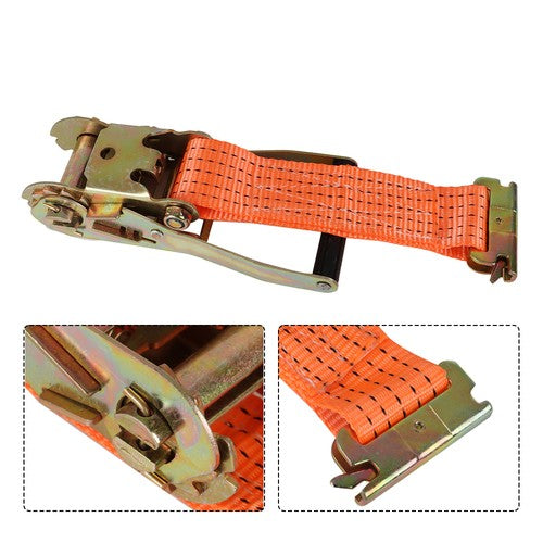 4PCS 15' E Track Ratchet Tie Down Strap Truck Trailer Enclosed Cargo Van Straps