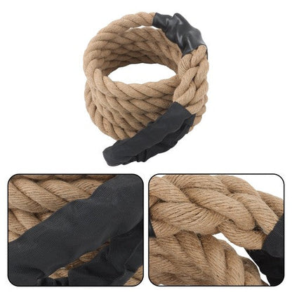 1.5” × 15FT Climbing Rope Gym Fitness Strength Training Exercise Rope Brown
