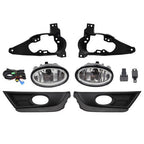 Pair For 2017-2019 Honda CRV CR-V Front Bumper Black Fog Light Switch Wiring Kit