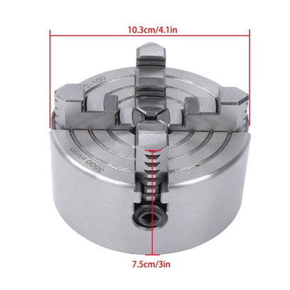 K72-100 4Inch 4-Jaw Metal Lathe Chuck Independent Reversible Jaws Key Handle New