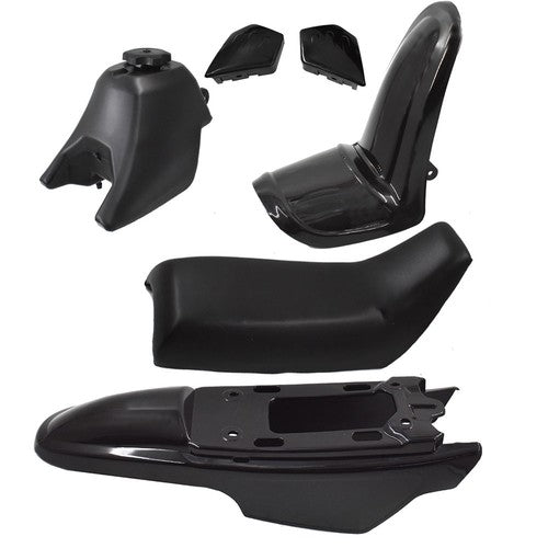 Plastic Fender Body Seat Gas Tank Kit for Yamaha PW50 PY50 Black