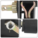 2 Pack 1.5" Wide x 7.5' Long Ladder Rack Ratchet Straps 1.4" Black Square Tube