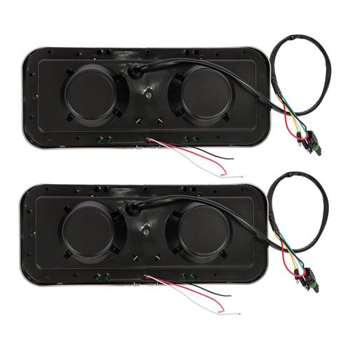[Full LED] For 81-19 Peterbilt Western Star Dual Halo Ring Projector Headlights