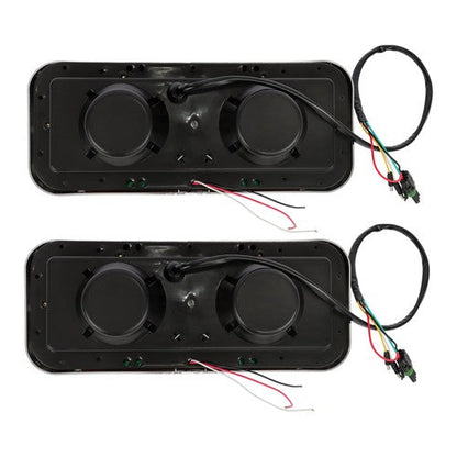 [Full LED] For 81-19 Peterbilt Western Star Dual Halo Ring Projector Headlights