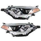Halogen Front Headlight Lamps Chrome For Toyota Corolla 2014-16 Left+Right Side