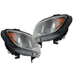 Headlights Black Fit For Chevy Colorado 2015-2022 Halogen Projector LH & RH Pair