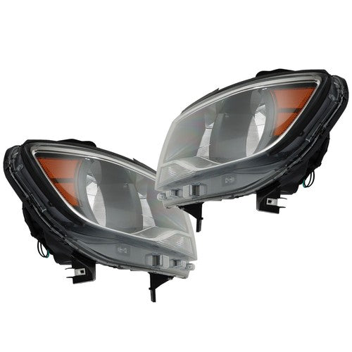 Headlights Black Fit For Chevy Colorado 2015-2022 Halogen Projector LH & RH Pair