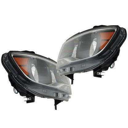 Headlights Black Fit For Chevy Colorado 2015-2022 Halogen Projector LH & RH Pair