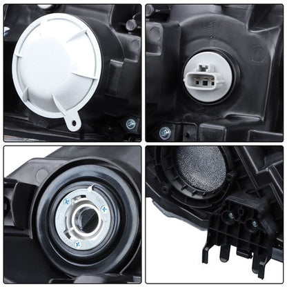 For Nissan Maxima 2009-2014 LH+RH Headlight Headlamps Clear w/Sport Pkg HID Type