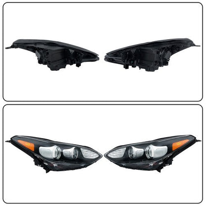 1Pair Headlights Assembly Set For Kia Sportage 2017-2022 Clear Halogen w/LED DRL