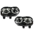 Pair Set For Dodge Challenger 2015-2018 Headlight Replacement Halogen Clear Lens