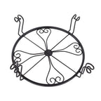 2 Pack 10" 12" Metal Plant Stands Outdoor Indoor Round Pot Stand Rustproof Black