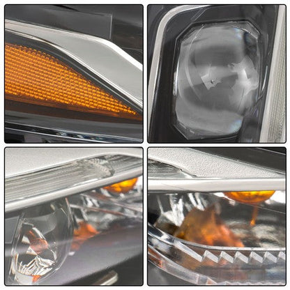 Headlight Assembly Projector For Toyota Corolla 2017-2019 Halogen Black Right