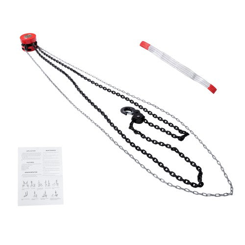 3 Ton/6600 lbs Capacity 10FT Come Along Hand Chain Hoist G80 Galvanized Chain