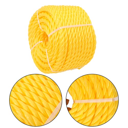 Orange Yellow 1/2in 100ft 3 Stranded Braided Rope for Boats, Dock, Marine Rope