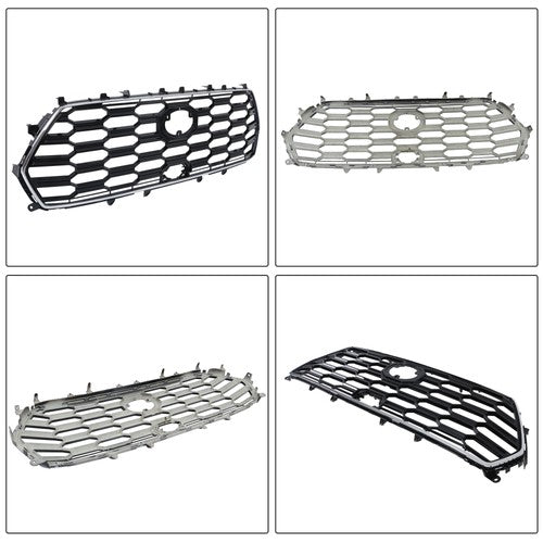 For Toyota Sequoia 2023-2024 Durable Black Chrome Front Bumper Upper Grille