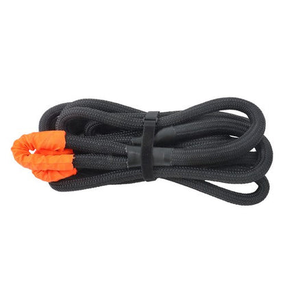 1in × 30ft Kinetic Recovery Rope 34000lbs Tow Rope Recovery Snatch Strap Black