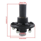 1Pc Pre-Assembled 5 x 5.5" Wheel Hub Kit & Round #84 Spindle, With Bearing Kit