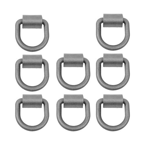{8 Pack} 5/8" Heavy Duty Weld-On Forged D Ring Fracture Strength 18000 LBS