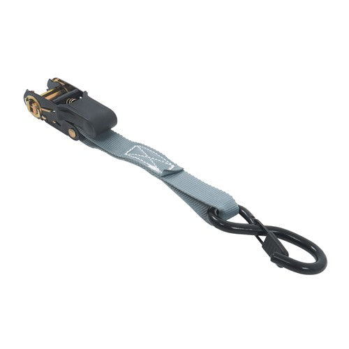 4 Pack Ratchet Strap Polyester Gray 2200lbs 1in*15ft S Hook 36' Stretch Cord*2