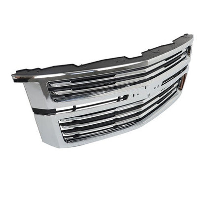 Chrome Front Upper Grille For Chevy Tahoe/Suburban LTZ 2015 2016 2017-2020