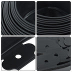 Garden Edge L-shaped 49FT Lawn Grass Stone Isolation Strip 75pcs Anchoring Spik
