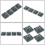 4Pcs UCP204-12 Cast Iron Pillow Block Flange Bearings - 3/4" hole with seat