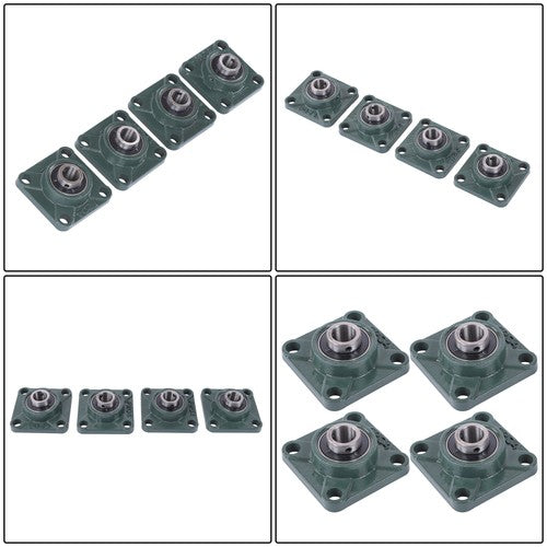4Pcs UCP204-12 Cast Iron Pillow Block Flange Bearings - 3/4" hole with seat