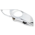 Pair Chrome Front Bumper Fog Light Cover Bezels For 2013 2014 2015 Toyota Avalon
