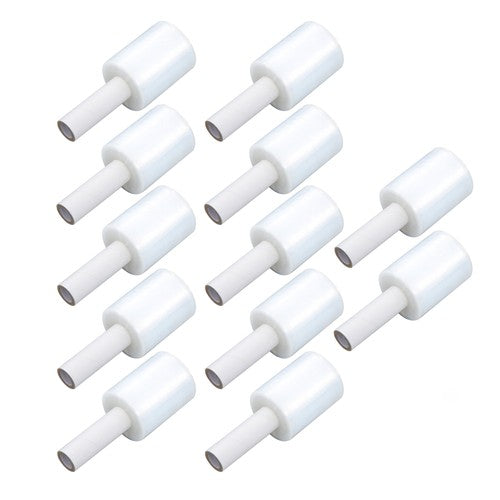 12 Rolls 5" in. x 1000FT 80 Gau Stretch Shrink Film Hand Wrap With Handle -CLEAR