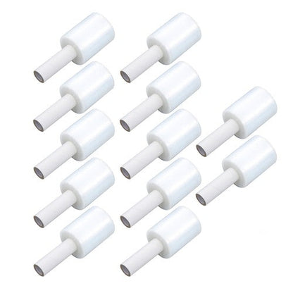 12 Rolls 5" in. x 1000FT 80 Gau Stretch Shrink Film Hand Wrap With Handle -CLEAR